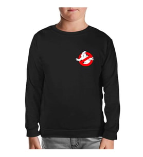 Ghost Busters Logo Siyah Çocuk Sweatshirt