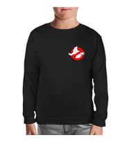 Ghost Busters Logo Siyah Çocuk Sweatshirt
