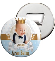 Taçlı Gold Konsept Açacaklı Magnet Kişiye Özel