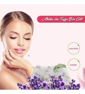 Akita %100 Doğal Lavantalı Ve Keçi Sütlü El Yapımı Sabun 100gr