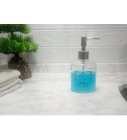 Cam Sıvı Sabunluk,Kalpli Model 300ml 7,6x15,5cm