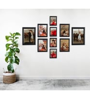 Dekoratif Palet Çoklu Çerçeve Fotoğraflı (model 1) (Siyah)