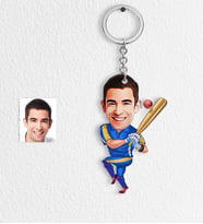 BK Gift Kişiye Özel Bay Baseball Oyuncusu Karikatür Anahtarlık