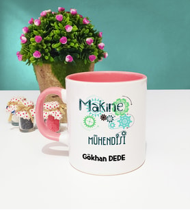 Makine Mühendisi Kupa Bardak Pembe