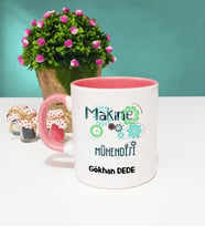 Makine Mühendisi Kupa Bardak Pembe
