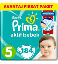 Prima Bebek Bezi Beden:5 (11-16Kg) Junior 192 Adet Avantaj Fırsat Pk