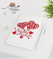 BK Gift Kişiye Özel Sevgililer Günü Beyaz Defter Kalem Seti-12