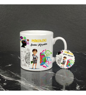 Psikolog Kupa Bardak ve Anahtarlık Set 003