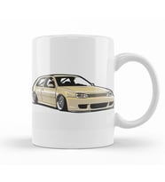 Stanced out Golf MK4 Creme Kupa Bardak Porselen