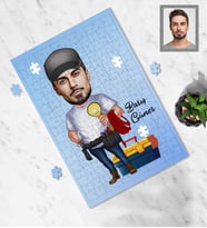 Kişiye Özel Elektrikçi Karikatürlü A4 99 Parça Puzzle Bay-1