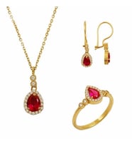 Mini Yakut Set 6,27 Gram 14 Ayar Altın (Çok Renkli)