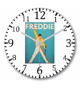 Freddie Mercury   Duvar  Saati    Bombeli Gercek Cam
