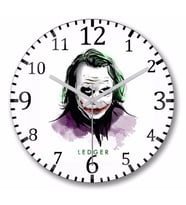 Joker  Ledger Duvar Saati Bombeli Gercek Cam