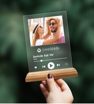 BK Gift Kişiye Özel Fotoğraflı Spotify Barkodlu Plak-2