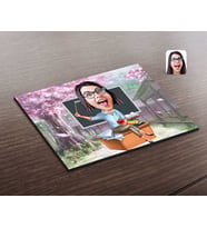 BK Gift Kişiye Özel Kadın Öğretmen Karikatürlü Ahşap Puzzle-2