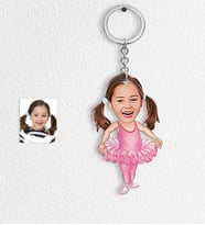 BK Gift Kişiye Özel Kız Çocuk Karikatür Anahtarlık