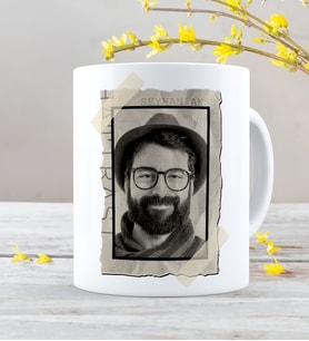 BK Gift Kişiye Özel Nostaljik Siyah Beyaz Eskitme Fotoğraflı Kupa Bardak - 2