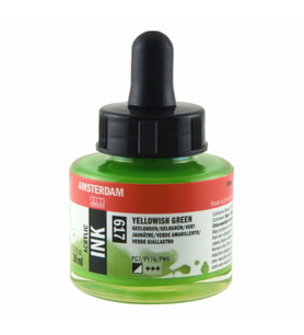 Talens Amsterdam Acrylic Ink 30ml 617 Yellowish Green