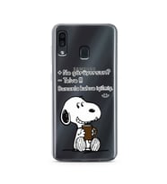 Snoopy Tasarımlı Süper Şeffaf Silikon Telefon Kılıfı Samsung A30