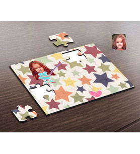 BK Gift Kişiye Özel Kız Çocuk Karikatürlü Ahşap Puzzle-13
