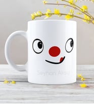 BK Gift Kişiye Özel İsimli Sevimli Yüz Beyaz Kupa Bardak - 1