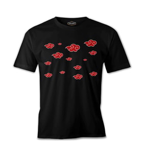 Naruto - Akatsuki Siyah Erkek Tshirt