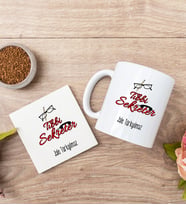 Tıbbi Sekreter Beyaz Kupa Bardak Ve Bardak Altlığı Seti