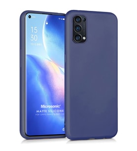 Microsonic Matte Silicone Oppo Reno 5 Pro 5G Kılıf Lacivert