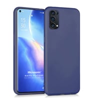 Microsonic Matte Silicone Oppo Reno 5 Pro 5G Kılıf Lacivert