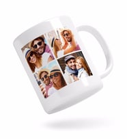 BK Gift Kişiye Özel Kare 4 Fotoğraflı Beyaz Kupa Bardak-2
