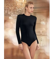 Siyah Uzun Kollu Bisiklet Yaka Çıtçıtlı Body MB866