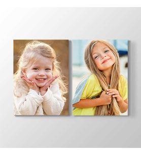 2 Fotoğraflı Parçalı Kanvas Tablo 50 x 70