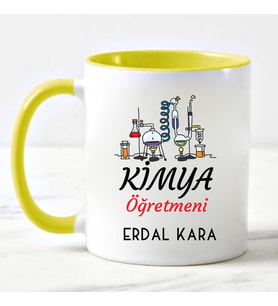 Kimya Öğretmeni Kupa Bardağı Sarı