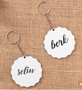 Çiftlere Özel İsimli İkili Anahtarlık