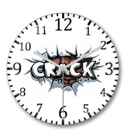 Crack Duvar Saati Bombeli Gercek Cam