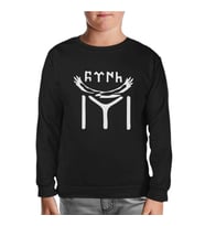 Türk Kayı Boyu Bayrak - Logo Siyah Çocuk Sweatshirt