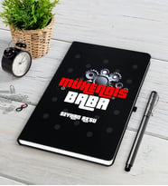 BK Gift Kişiye Özel Mühendis Baba Siyah Defter Kalem Seti-1