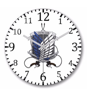Attack On  Titan  Scoutıng Legıon  Duvar Saati Bombeli Gercek Cam