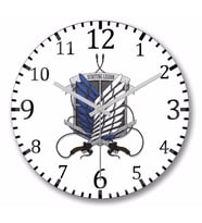 Attack On  Titan  Scoutıng Legıon  Duvar Saati Bombeli Gercek Cam