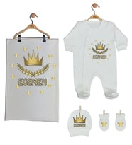 Pia Baby Gl 1920-03 İsme Özel Battaniyeli Tulum Set
