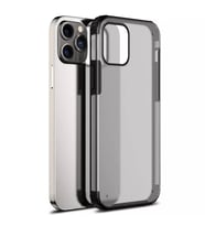 Microsonic Apple iPhone 12 Pro Kılıf Frosted Frame Siyah