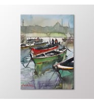 Arty Tablo Suluboya Tekneler ve İstanbul Tablo (Karışık)