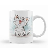 Yavru Renkli Cats Kedi Kupa Bardak Porselen