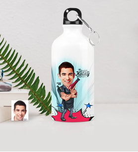 BK Gift Kişiye Özel Bay Kuaför Karikatürlü Metal Suluk 500 Ml 1