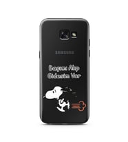 Snoopy Tasarımlı Süper Şeffaf Silikon Telefon Kılıfı Samsung A5 (2015)