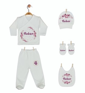 Pia Baby Gl 1904-05 İsme Özel Beşli Zıbın Set