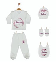 Pia Baby Gl 1904-05 İsme Özel Beşli Zıbın Set