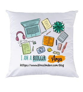 Biresimden Blogger'a Özel Yastık - Blog Yazarına Kişiye Özel İsimli Hediye
