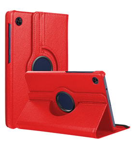 Microsonic Huawei MatePad T8 8'' Kılıf 360 Rotating Stand Deri Kırmızı