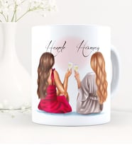 BK Gift Kişiye Özel En İyi Dost Beyaz Kupa Bardak-3